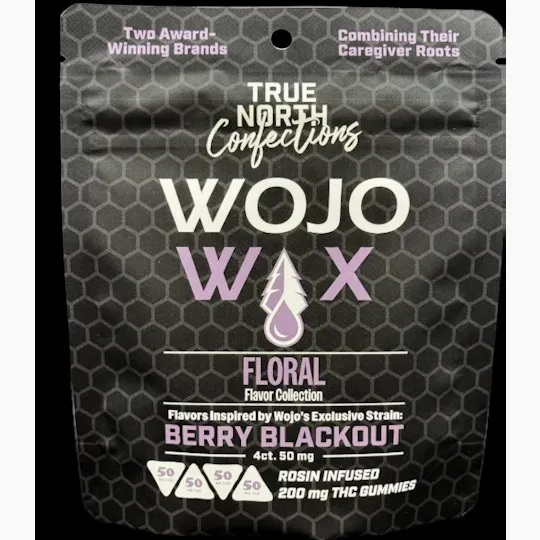 Wojo Co - Wojo Co x True North - Berry Blackout - Live Hash Rosin Gummies 200mg 4pk - 1