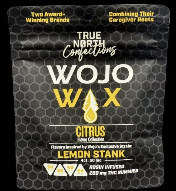 Wojo Co - Wojo Co x True North - Lemon Stank - Live Hash Rosin Gummies 200mg 4pk - 1