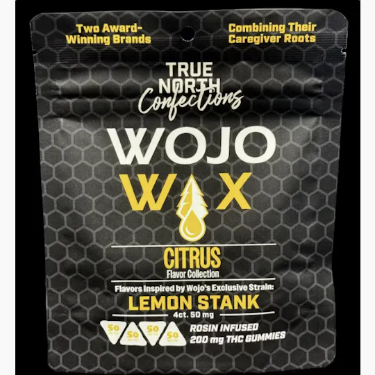 Wojo Co - Wojo Co x True North - Lemon Stank - Live Hash Rosin Gummies 200mg 4pk - 1