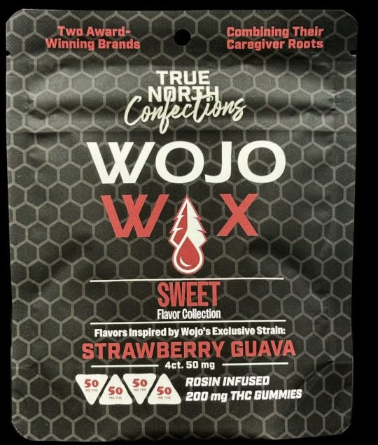 Wojo Co - Wojo Co x True North - Strawberry Guava - Live Hash Rosin Gummies 200mg 4pk - 1