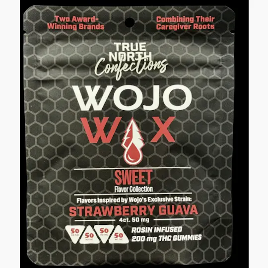 Wojo Co - Wojo Co x True North - Strawberry Guava - Live Hash Rosin Gummies 200mg 4pk - 1