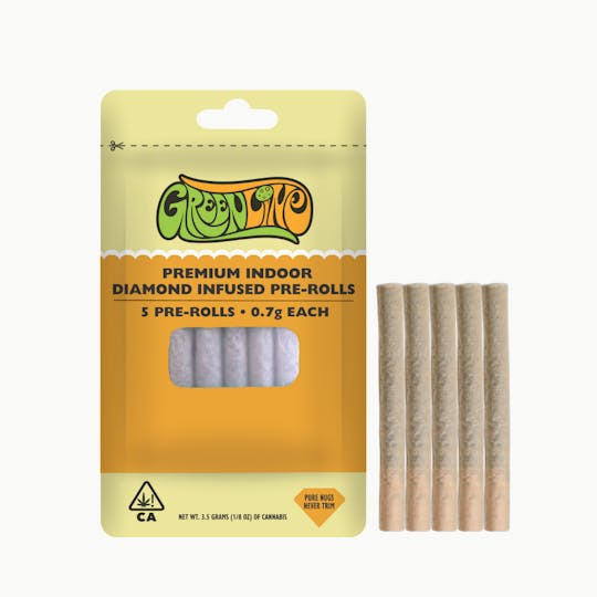 Greenline - Mandarin Cookies - Pre-Roll 5 Pack - Infused - Sativa - 0.7g Each (3.5g) - 1