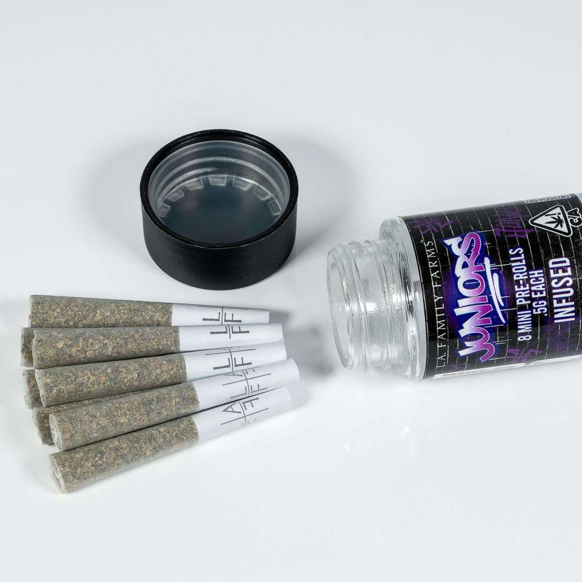 L.A. FAMILY FARMS - JUNIORS 8PK - ORANGE DRIP x HONEY BANANA - Mini Infused Pre-rolls - 1