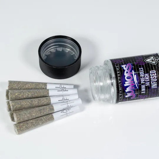 L.A. FAMILY FARMS - JUNIORS 8PK - ORANGE DRIP x HONEY BANANA - Mini Infused Pre-rolls - 1