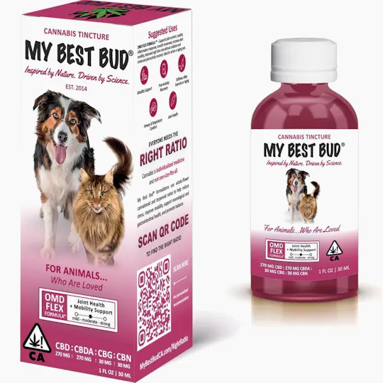 My Best Bud VET - OMD Flex 270mg CBD:270mg CBDA:30mg CBG:30mg CBN 1 fl oz - 1