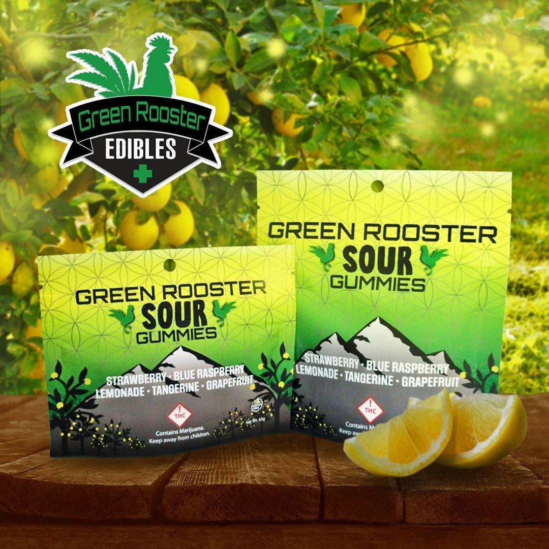 Green Rooster - Edibles – Gummies – Sour Variety – 1000mg – 20pk - 1