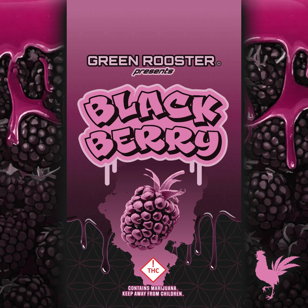 Green Rooster - Vape Cartridge – 510 Thread – Distillate – Blackberry – 1g - 1