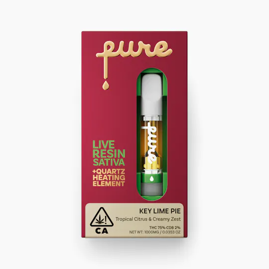 Pure Vape - Pure Live Resin 1g Cartridge - Key Lime Pie - Sativa - 1