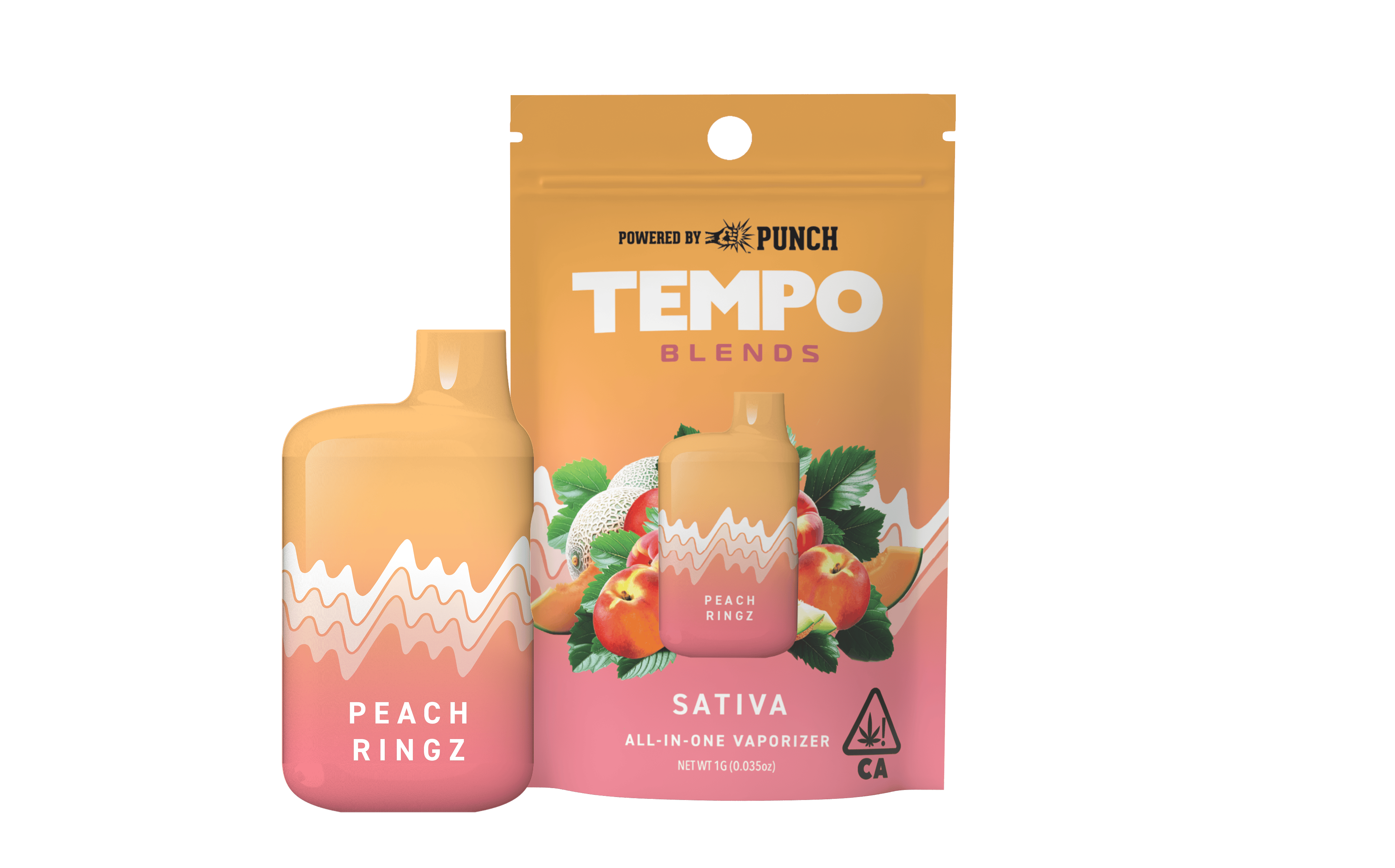 Tempo - Tempo | Blends | Peach Ringz | AIO Disposable | 1g - 1