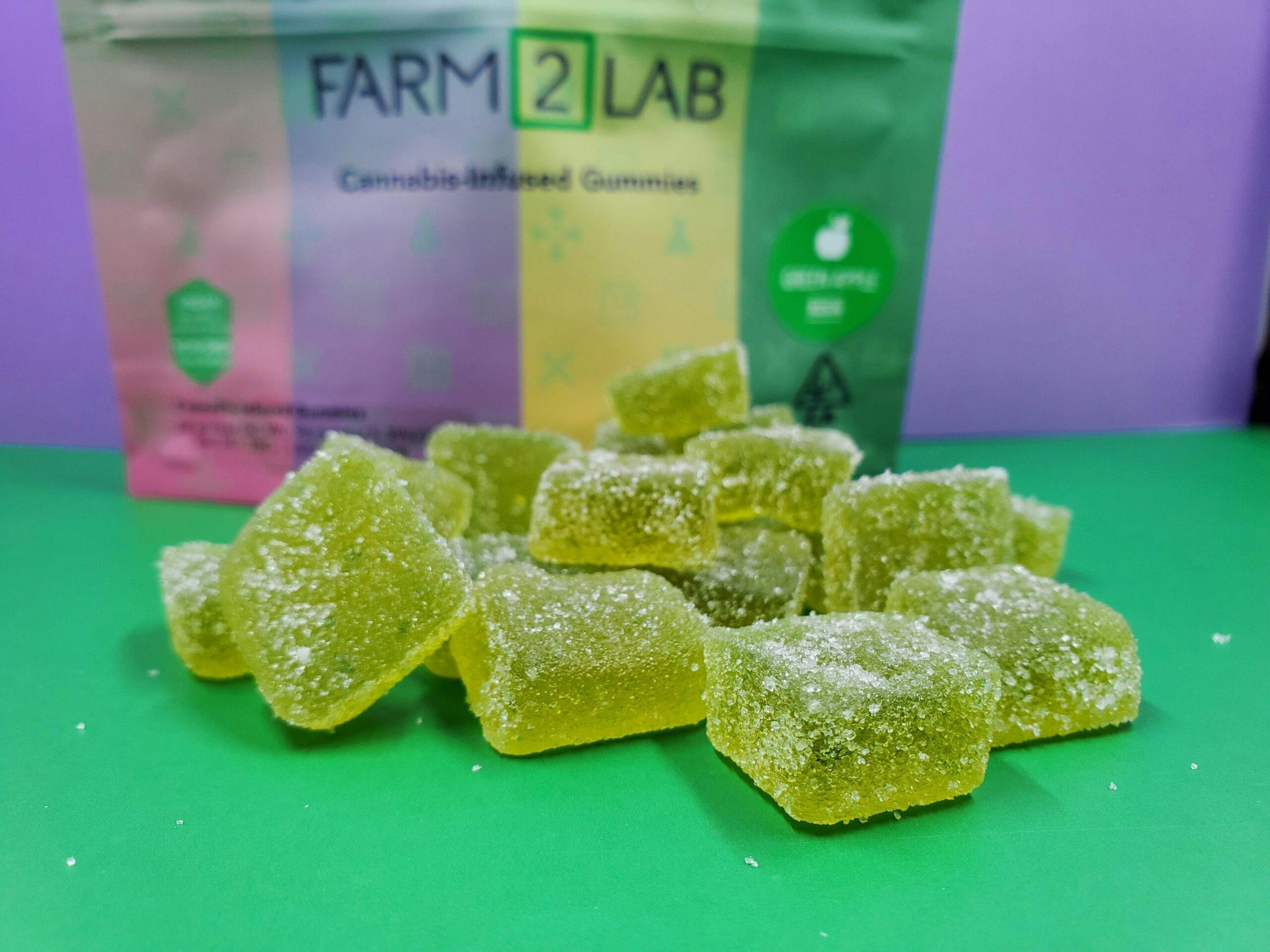 Farm2Lab - Sour Apple - 100mg Rosin Gummies - 1