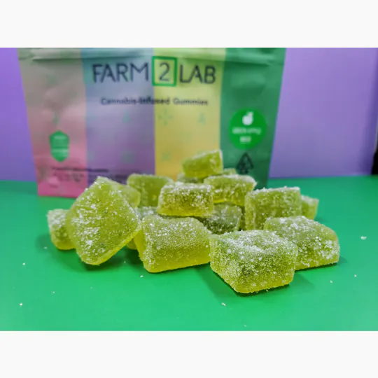 Farm2Lab - Sour Apple - 100mg Rosin Gummies - 1