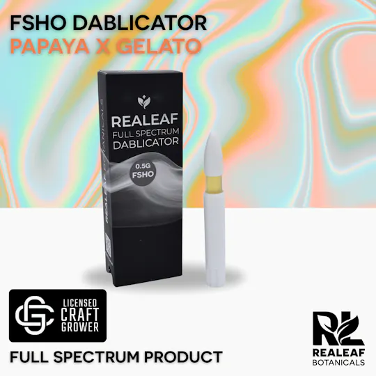 Realeaf Botanicals - Realeaf FSHO Papaya x Gelato Dablicator 0.5g - 1
