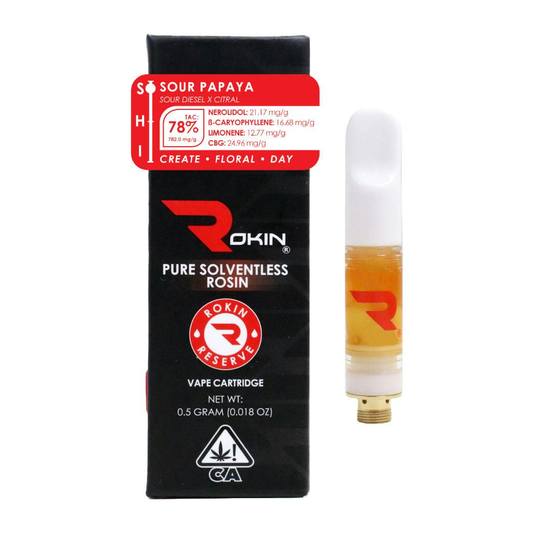 Rokin Cannabis - Rokin - Reserve Rosin - Sour Papaya - Cartridge 0.5g - 1