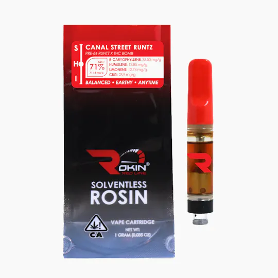 Rokin Cannabis - Rokin - Redline Rosin - Canal Street Runtz - Cartridge 1.0g - 1