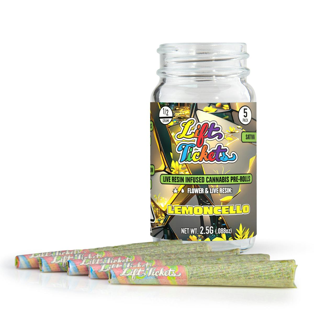 Lift Tickets - Lemoncello - 0.5g Infused Pre Roll Multipack (5) - 1
