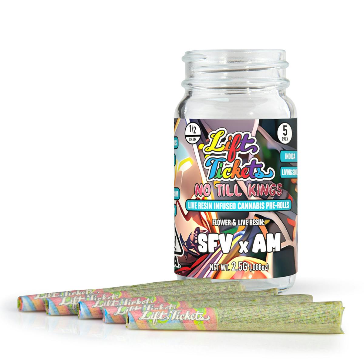 Lift Tickets - No Till Kings: SFV x AM - 0.5g Infused Pre Roll Multipack (5) - 1