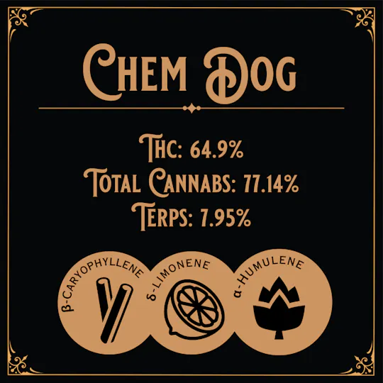Old School Hash Co. - Old School Hash: Chem Dog - 1g Brick Hash - 1