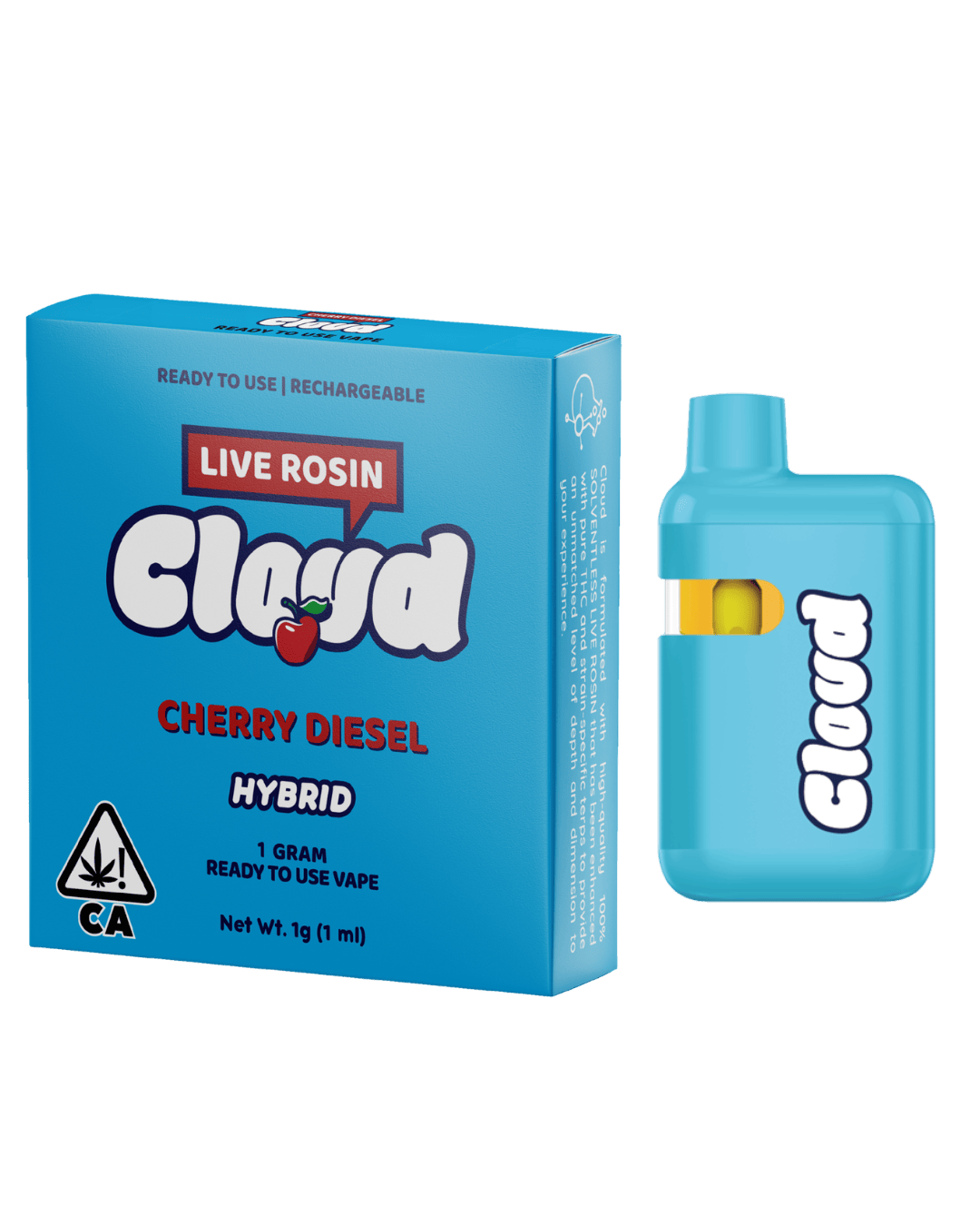 Cloud Rosin - Cloud Rosin - Cherry Diesel - 1g Live Rosin AIO Disposable - 1