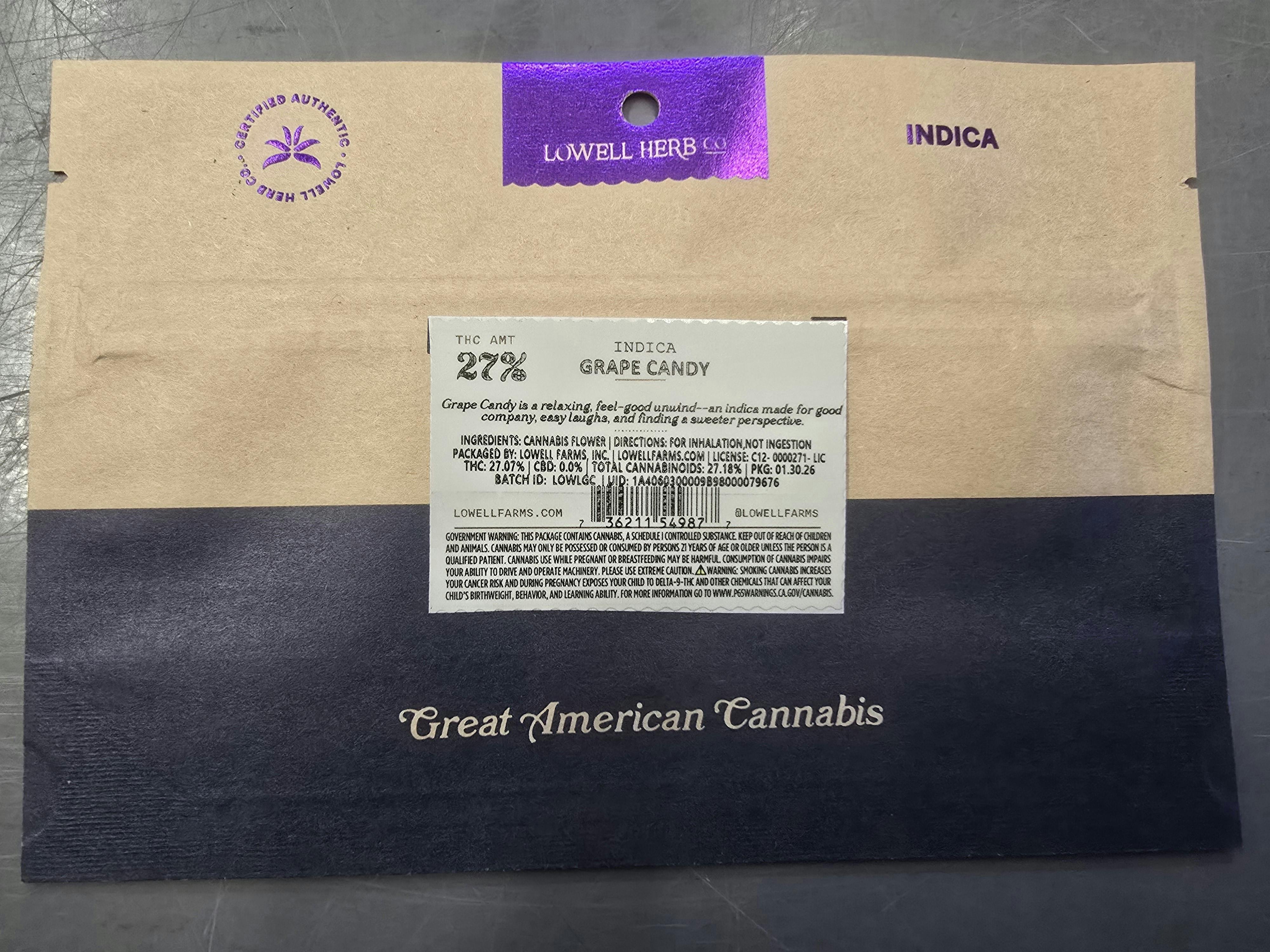 Lowell Herb Co. - LOWELL LITTLES, Grape Candy, Indica 14G - 1