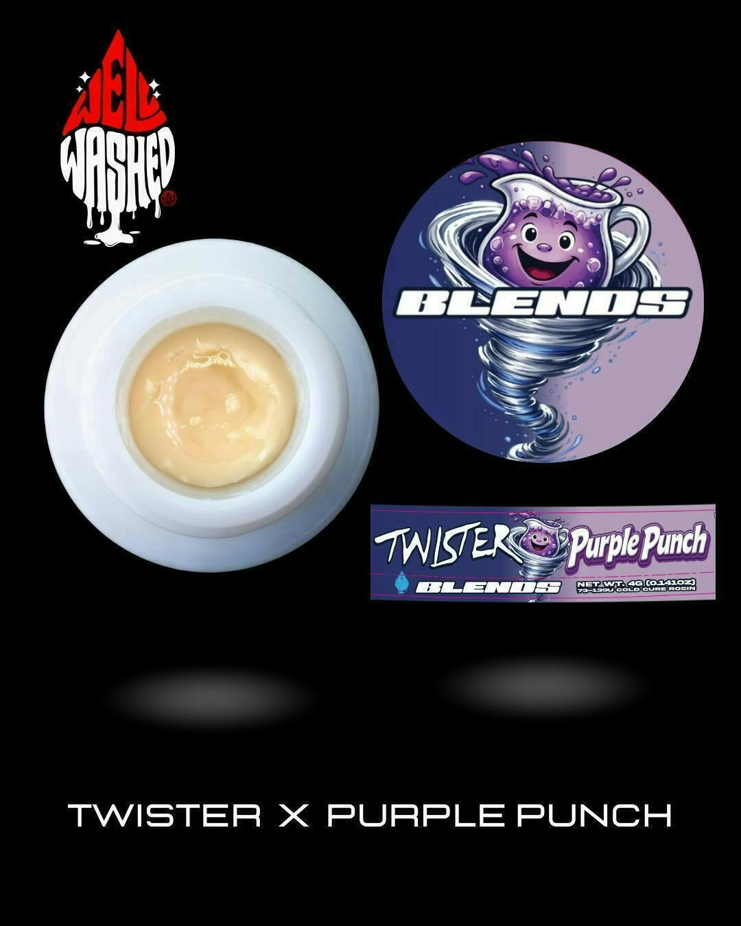 Well Washed Concentrate - Well Washed | Twister x Purple Punch | Live Rosin | 1g - 1