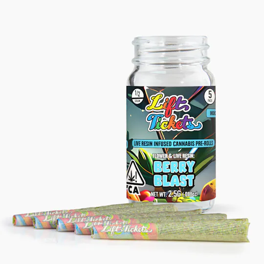 Lift Tickets - Berry Blast - 0.5g Infused Pre Roll Multipack (5) - 1