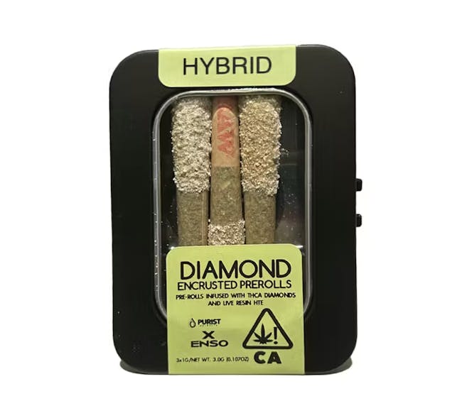 Purist Extracts - Purist | Coup D'Etat x LCG | Diamond Encrusted | 3PK 3G Pre-Rolls - 1