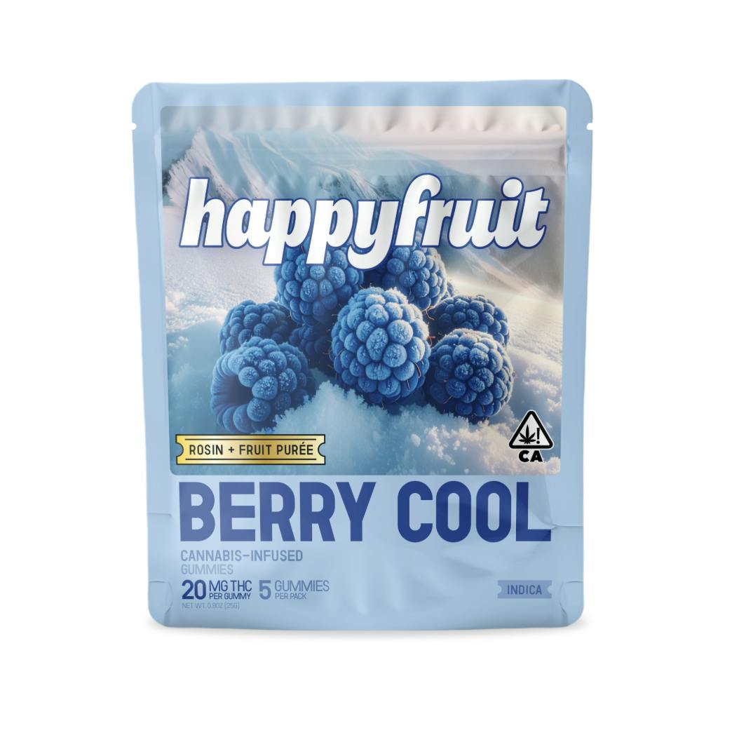 Happy Fruit - Happy Fruit - Berry Cool Rosin Gummies - 100mg THC - 5pk - 1