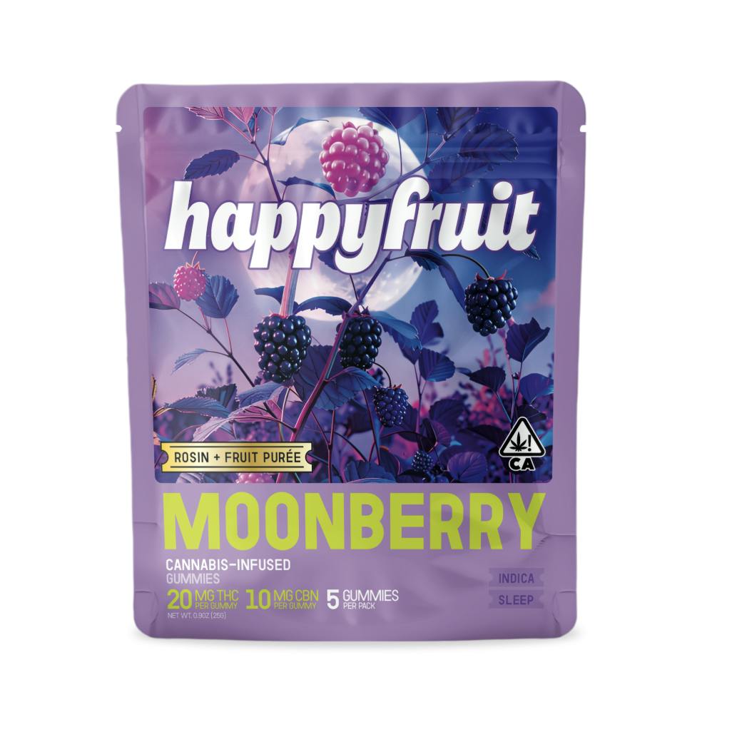 Happy Fruit - Happy Fruit - Moonberry Rosin Gummies - 100mg THC/50mg CBN - 5pk - 1