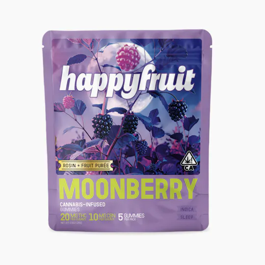 Happy Fruit - Happy Fruit - Moonberry Rosin Gummies - 100mg THC/50mg CBN - 5pk - 1