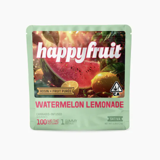 Happy Fruit - Happy Fruit - Watermelon Lemonade Rosin Gummies - 100mg THC - Single - 1
