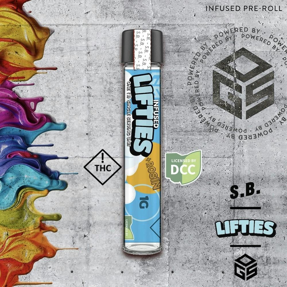 Lifties - 1g | S.B. | Rosin Infused + Kief Rolled Pre-Roll - 1