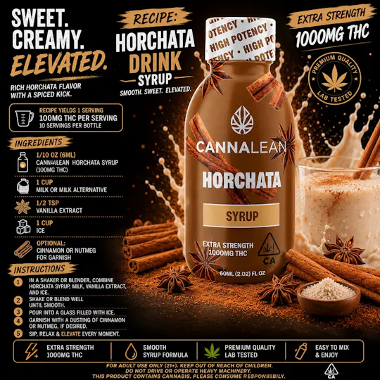Cannalean - Cannalean | Horchata | 1000mg THC Syrup - 1