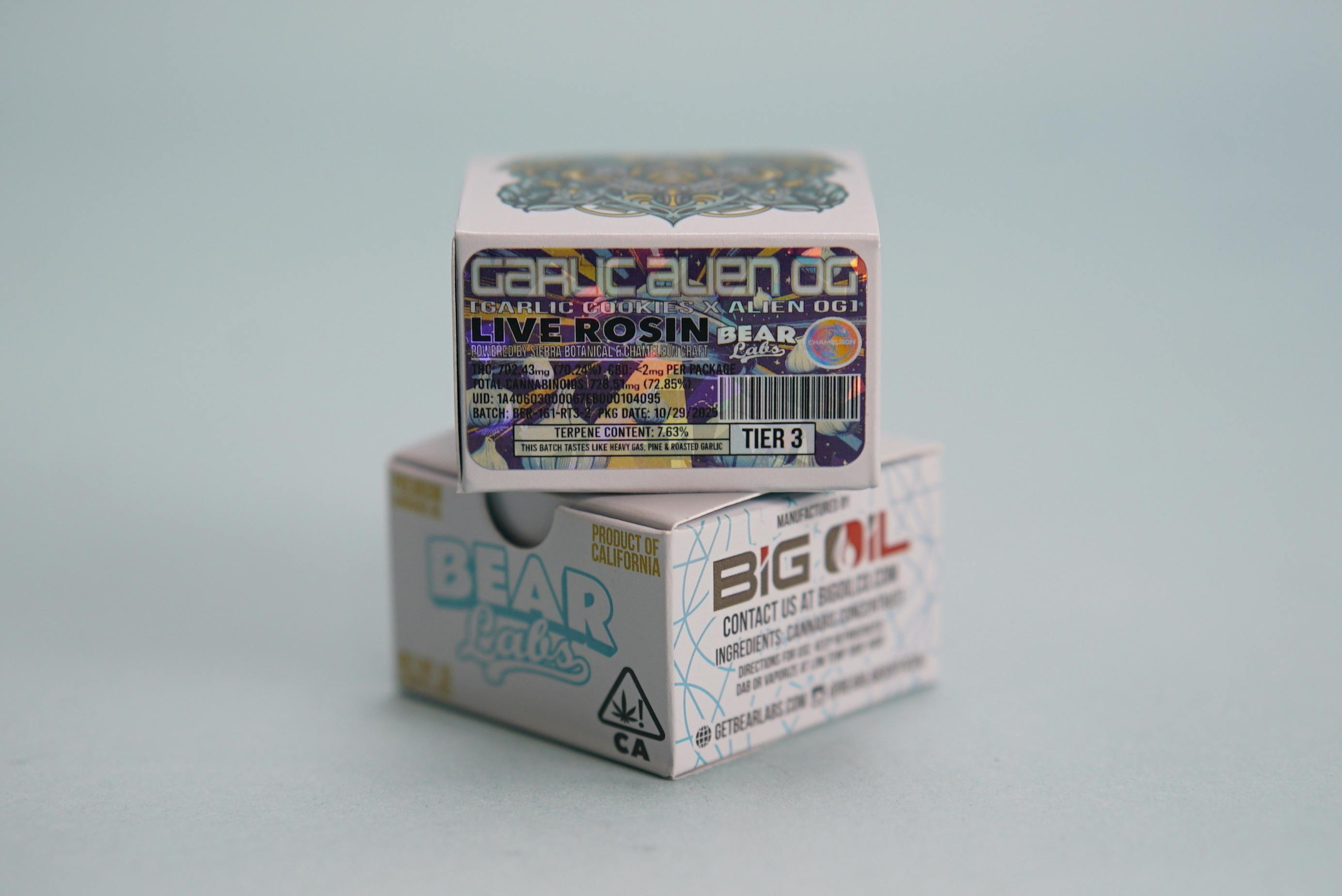Bear Labs - BEAR Labs - Garlic Alien OG - Rosin Tier 3 - 1
