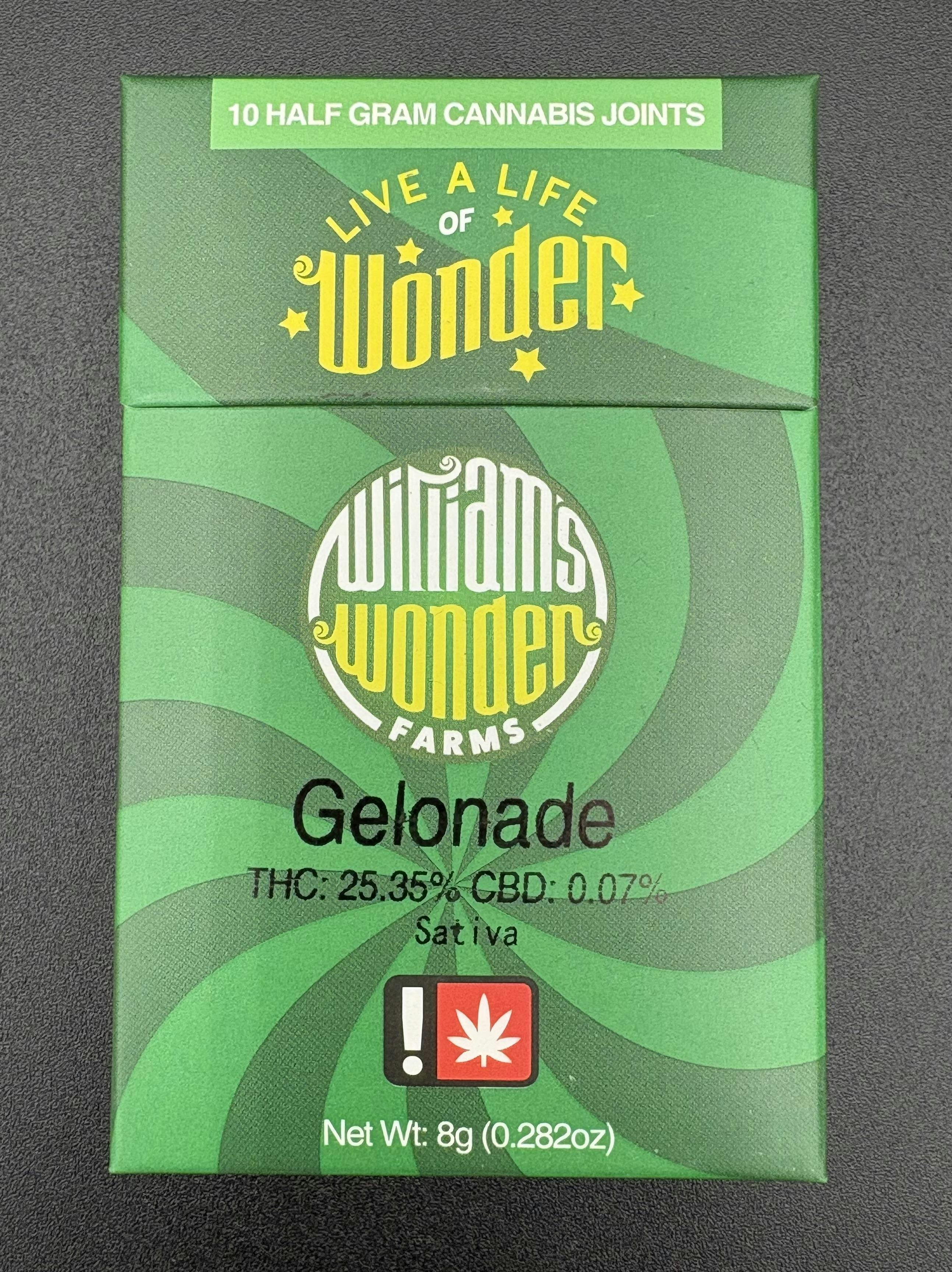 Hoodview Cannabis - WillIams Wonder | Gelonade Pre Roll .5g- 10pk - 1