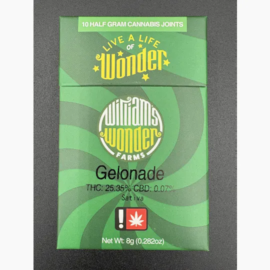 Hoodview Cannabis - WillIams Wonder | Gelonade Pre Roll .5g- 10pk - 1