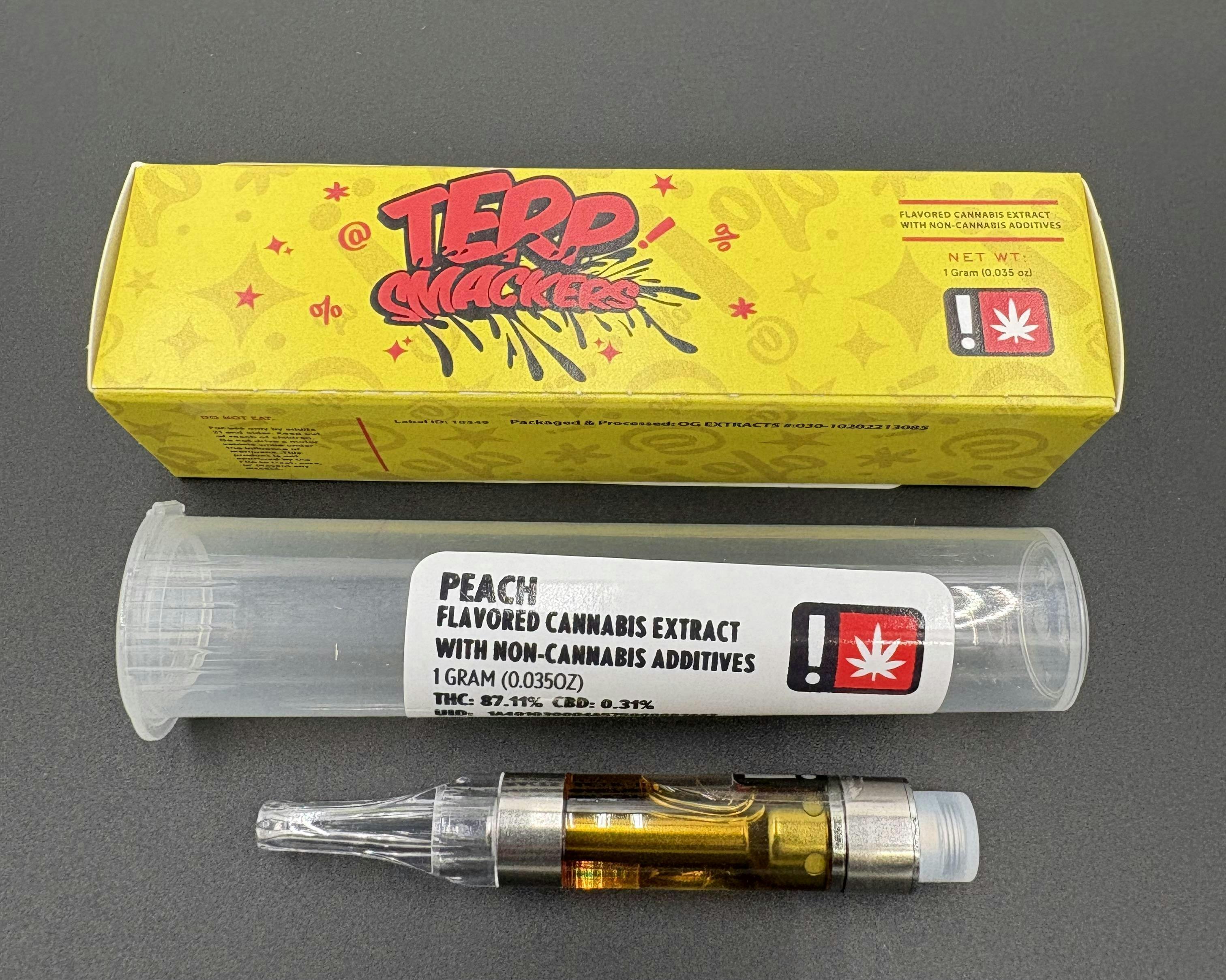 Hoodview Cannabis - Terp Smackers | Peach Cartridge 1g - 1
