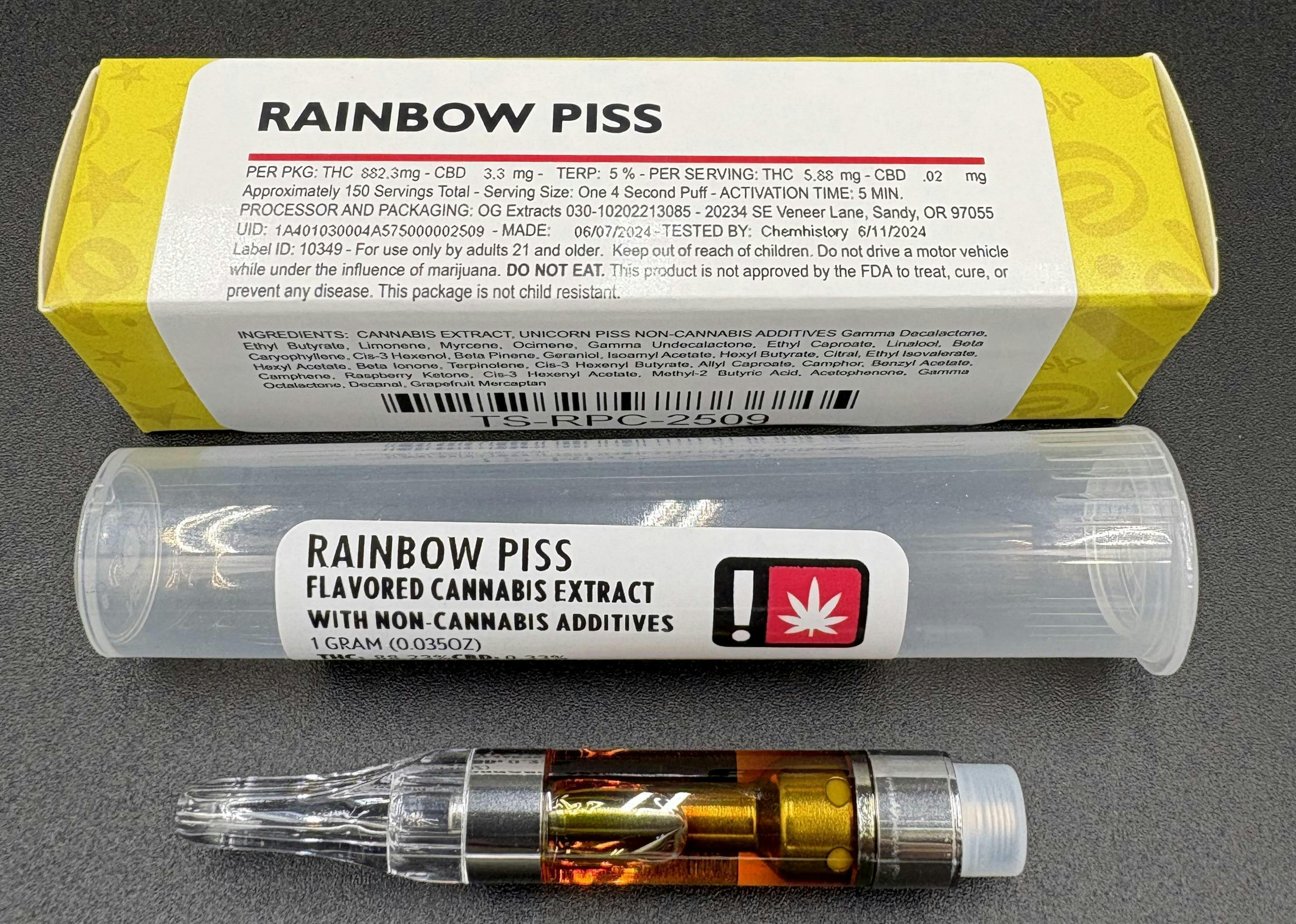 Hoodview Cannabis - Terp Smackers | Rainbow Piss Cartridge 1g - 1