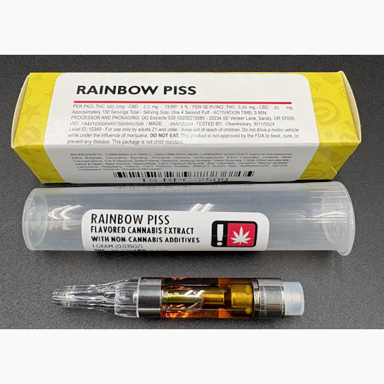 Hoodview Cannabis - Terp Smackers | Rainbow Piss Cartridge 1g - 1