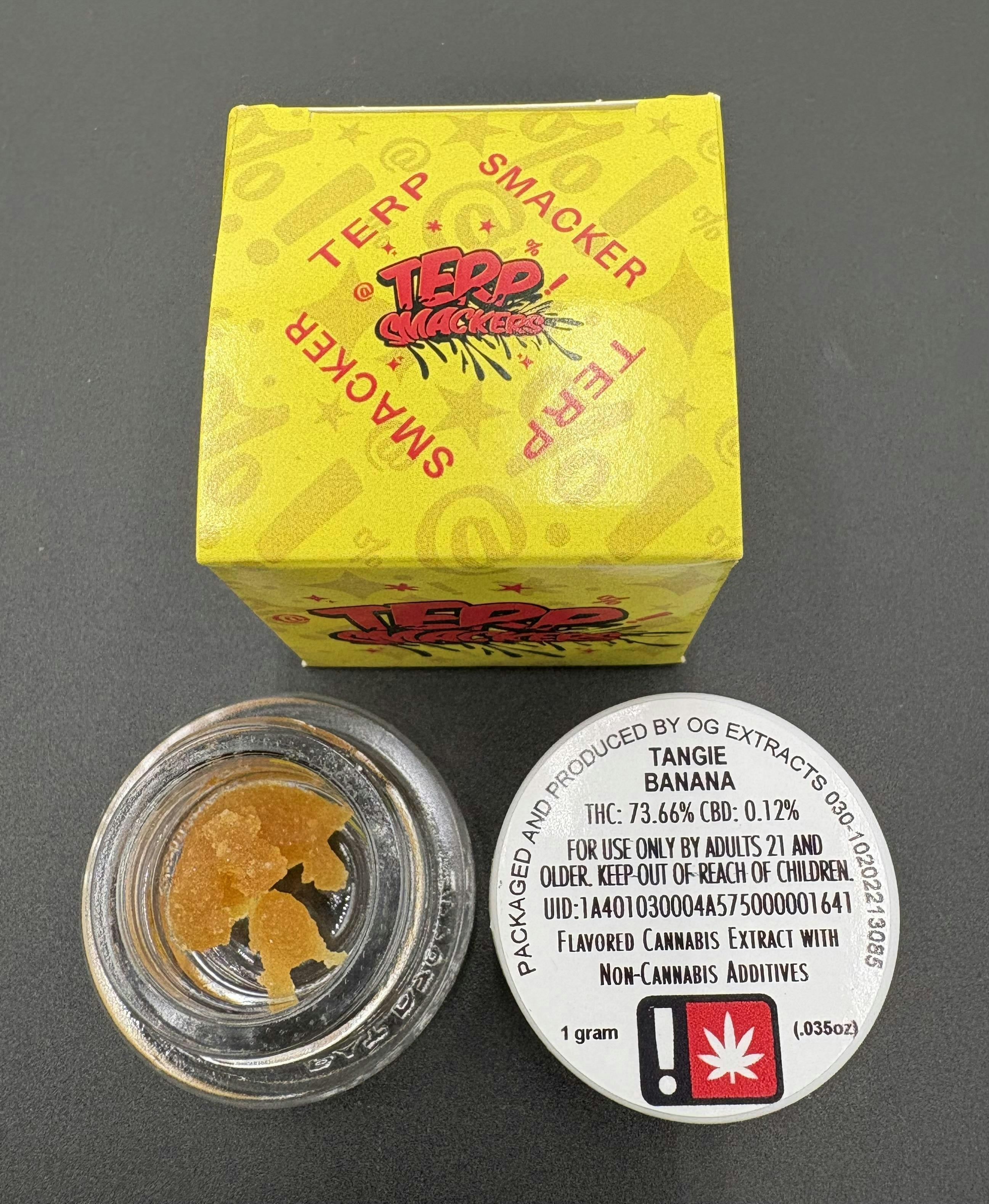 Hoodview Cannabis - Terp Smackers | Tangie Banana Live Resin 1g - 1