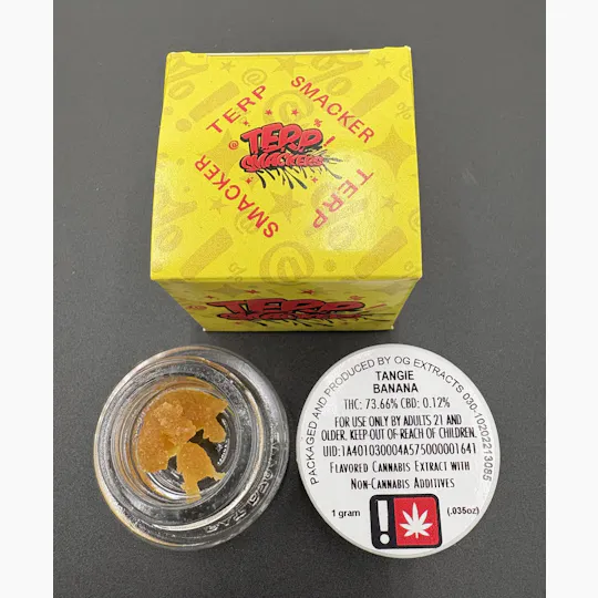 Hoodview Cannabis - Terp Smackers | Tangie Banana Live Resin 1g - 1