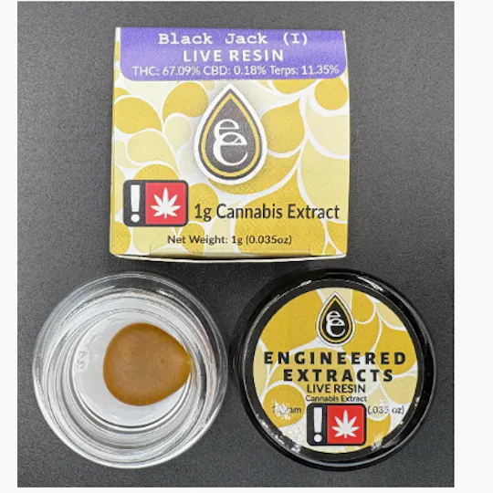 Hoodview Cannabis - Engineered Extracts Black Jack Live Resin 1g - 1