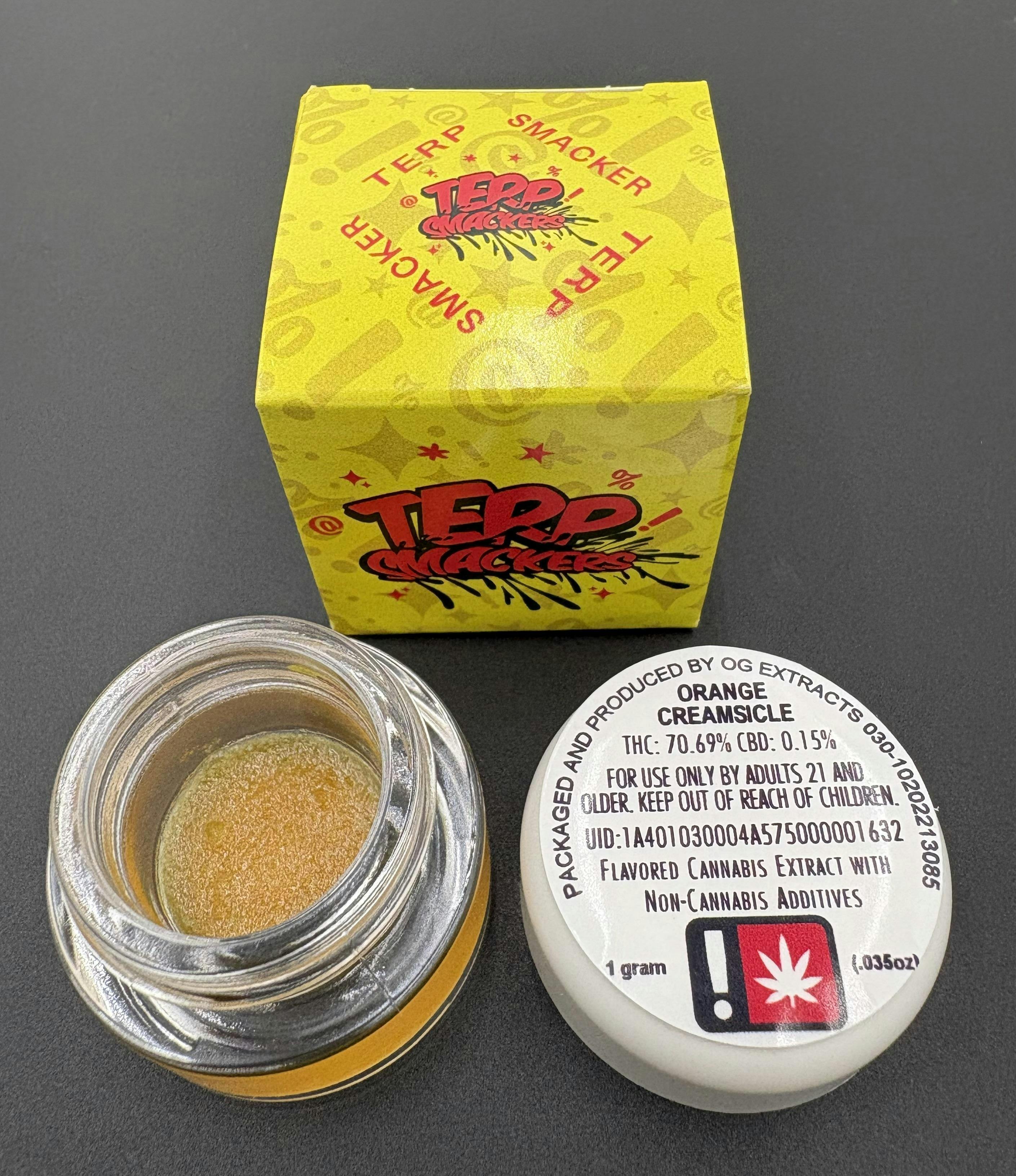 Hoodview Cannabis - Terp Smackers | Orange Creamsicle Live Resin 1g - 1