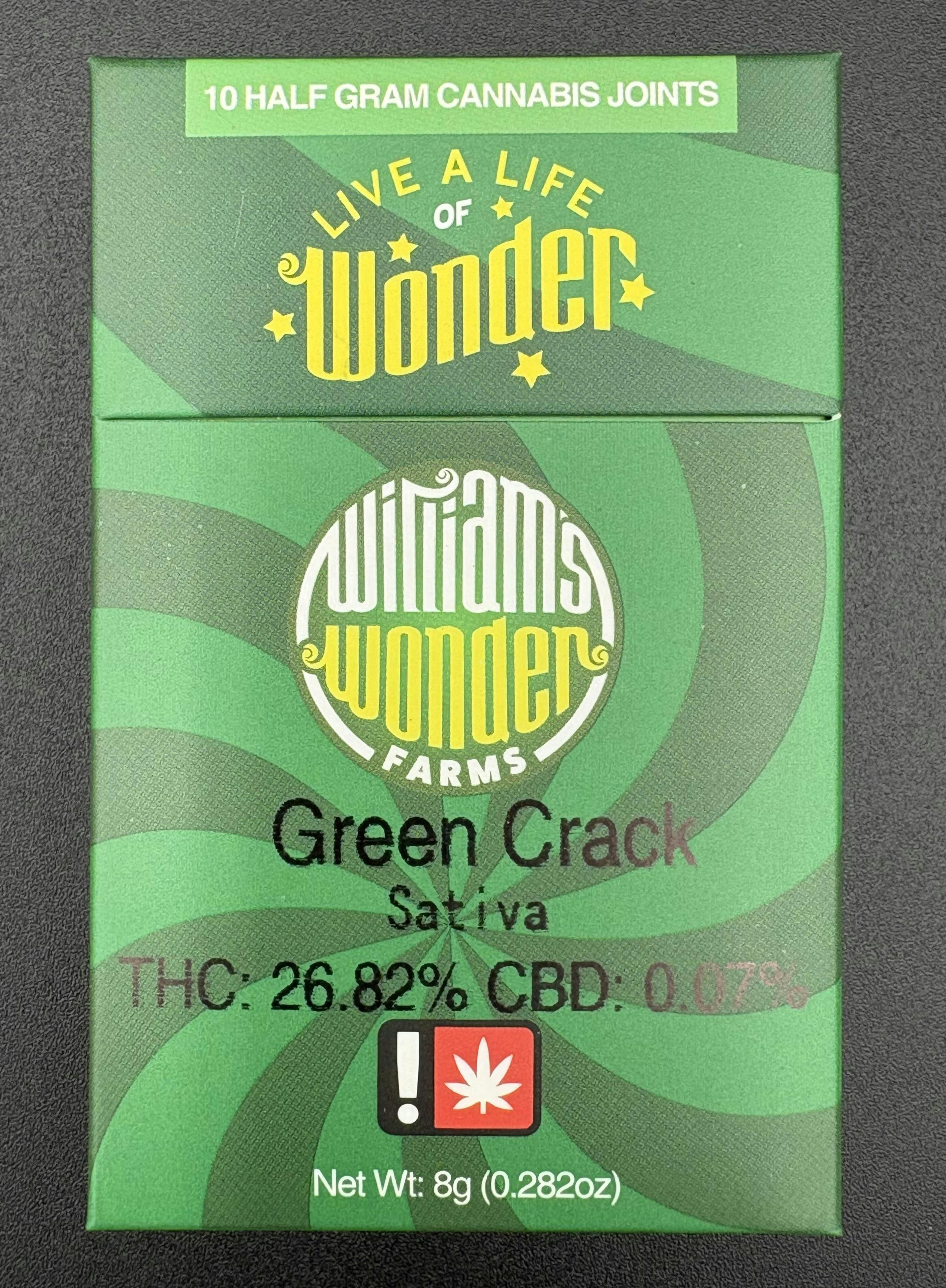 Hoodview Cannabis - WillIams Wonder | Green Crush Pre Roll .5g- 10pk - 1