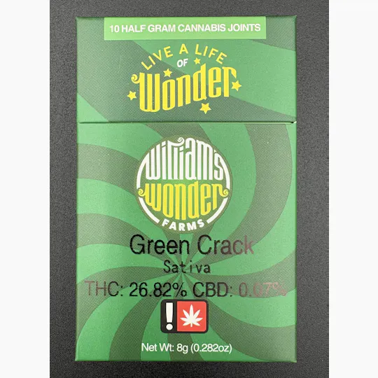 Hoodview Cannabis - WillIams Wonder | Green Crush Pre Roll .5g- 10pk - 1