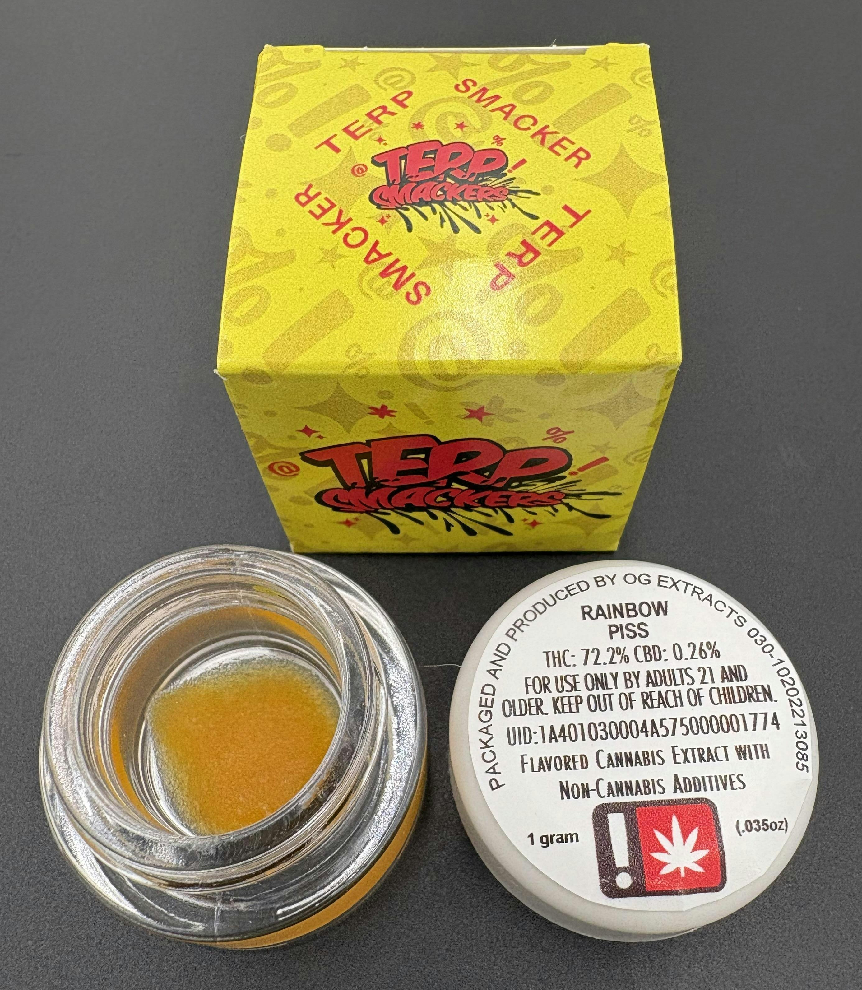 Hoodview Cannabis - Terp Smackers | Rainbow Piss Live Resin 1g - 1