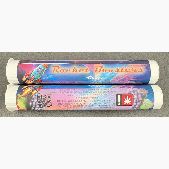 Hoodview Cannabis - Rocket Booster | Grape Infused Pre Roll 1g - 1
