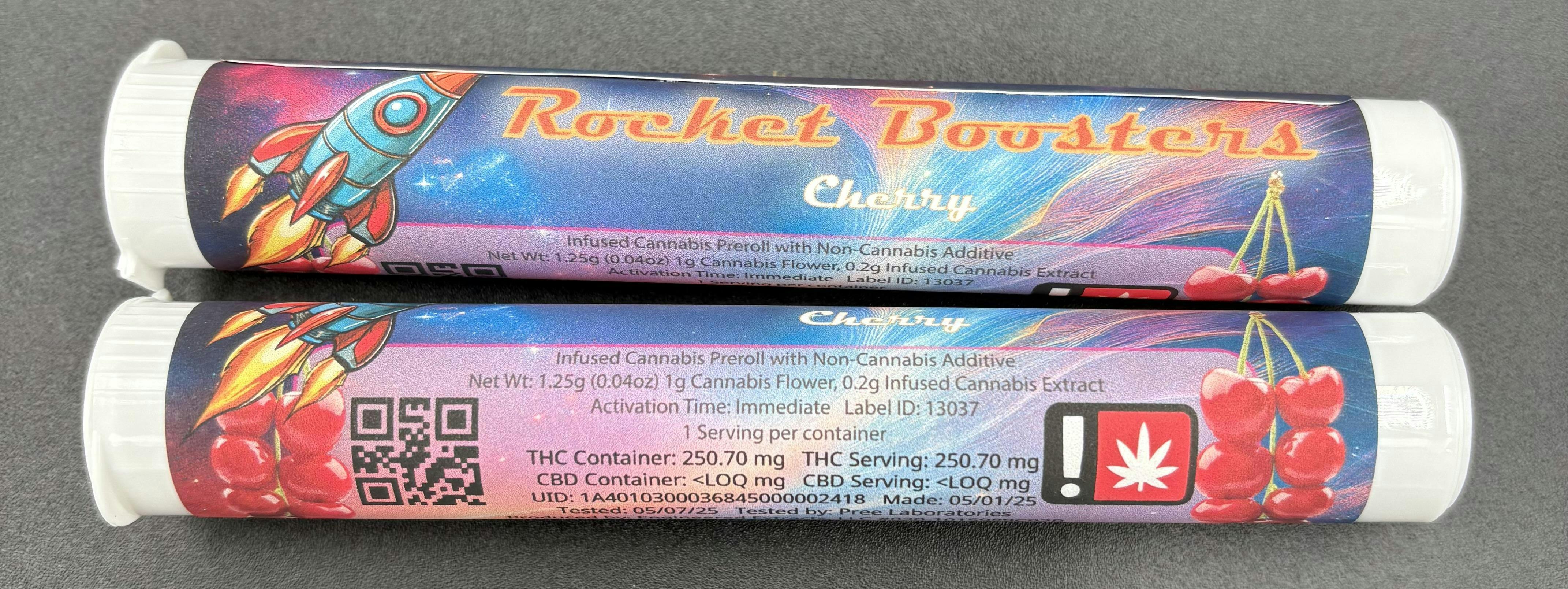 Hoodview Cannabis - Rocket Booster | Cherry Infused Pre Roll 1g - 1
