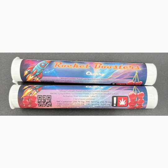 Hoodview Cannabis - Rocket Booster | Cherry Infused Pre Roll 1g - 1