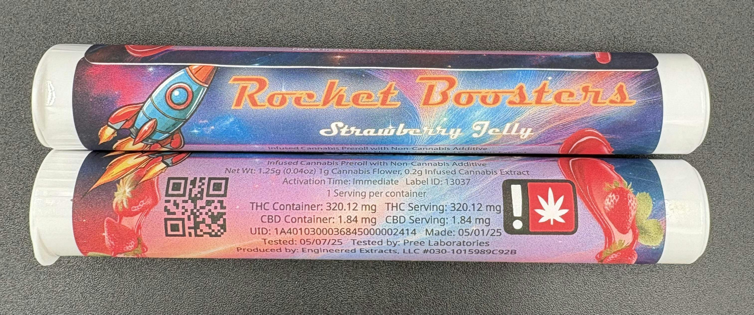 Hoodview Cannabis - Rocket Booster | Strawberry Jelly Infused Pre Roll 1g - 1
