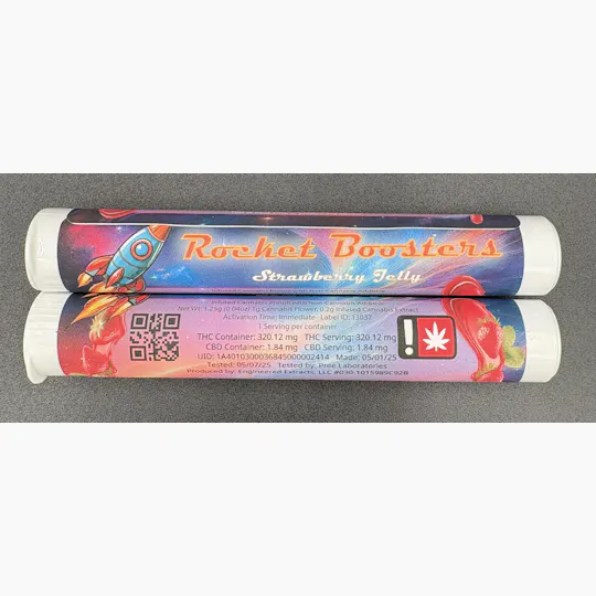 Hoodview Cannabis - Rocket Booster | Strawberry Jelly Infused Pre Roll 1g - 1